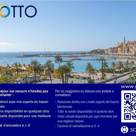Au Dernier Etage Avec Terrasse, Parking Prive, Clim, Et Wifi - Centre Et A Proximite - Fr-1-196-234 Μεντόν